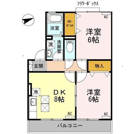 アヴァンティコートＡの物件間取画像